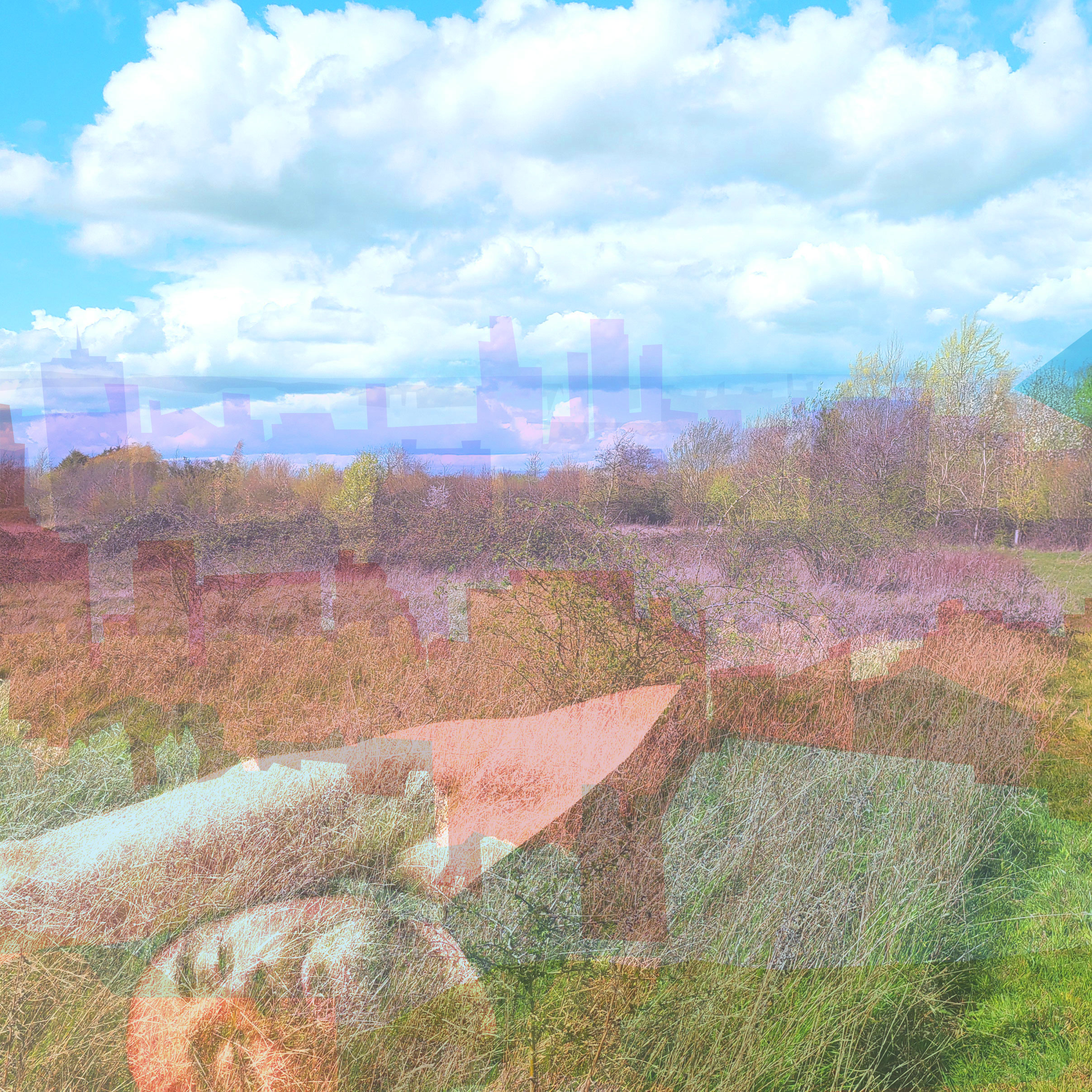 Pastel cityscape artwork